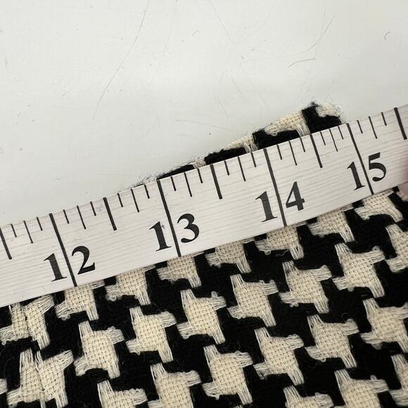 Nordstrom Studio 121 Wool Blend Skirt Womens 8 Black White Houndstooth Straight - Picture 7 of 9